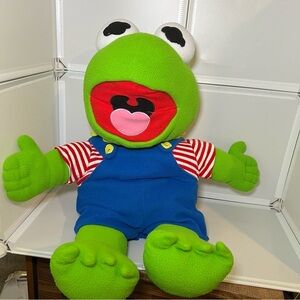 Jim Henson Muppet Babies JUMBO size 28" plush Baby Kermit frog 2004 X Large